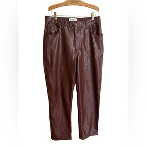 Abercrombie & Fitch Brown Faux Leather Pants, 31/12